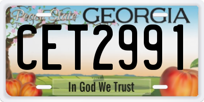 GA license plate CET2991