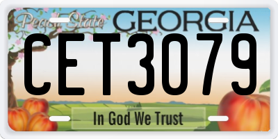 GA license plate CET3079