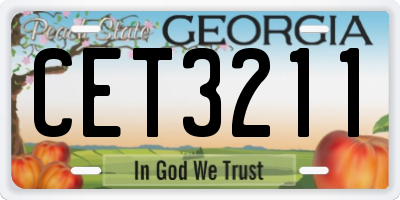 GA license plate CET3211