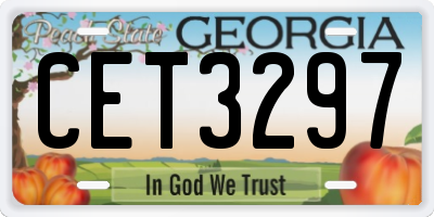 GA license plate CET3297