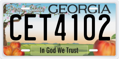 GA license plate CET4102