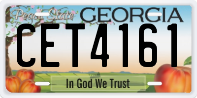 GA license plate CET4161