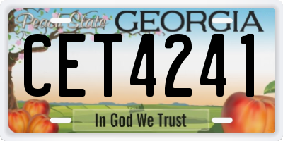 GA license plate CET4241