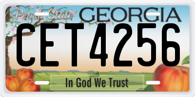 GA license plate CET4256