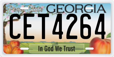 GA license plate CET4264