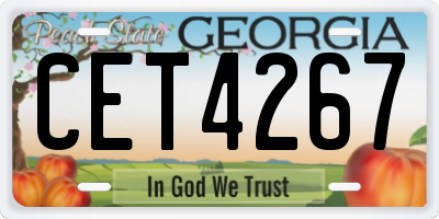 GA license plate CET4267