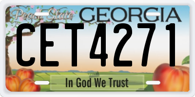 GA license plate CET4271