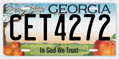 GA license plate CET4272