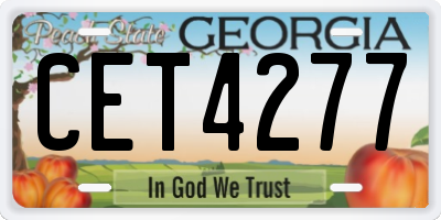 GA license plate CET4277