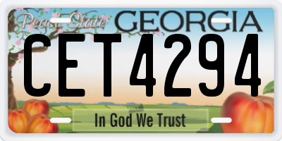 GA license plate CET4294