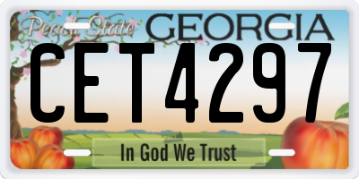 GA license plate CET4297