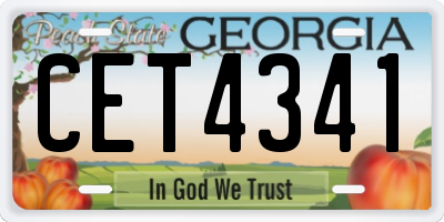 GA license plate CET4341