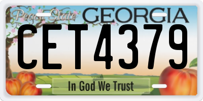 GA license plate CET4379