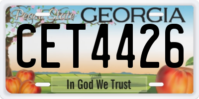 GA license plate CET4426