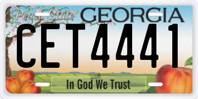 GA license plate CET4441