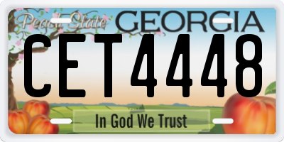 GA license plate CET4448