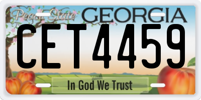 GA license plate CET4459