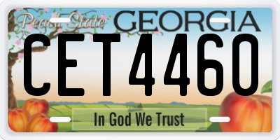 GA license plate CET4460