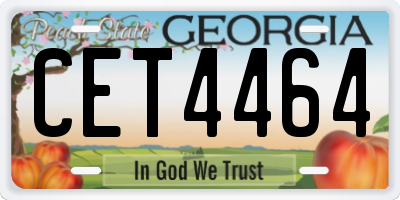 GA license plate CET4464