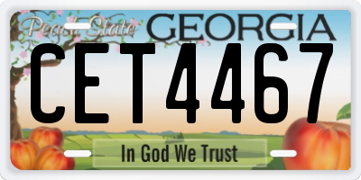 GA license plate CET4467