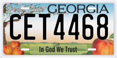 GA license plate CET4468