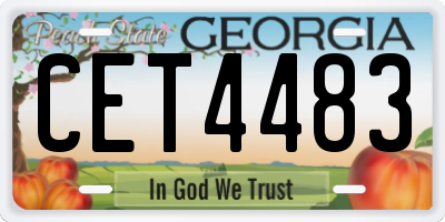 GA license plate CET4483