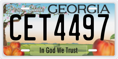 GA license plate CET4497