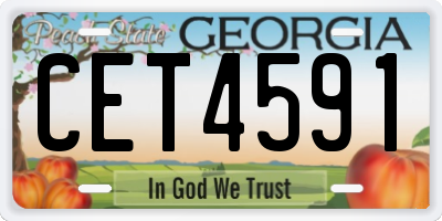 GA license plate CET4591