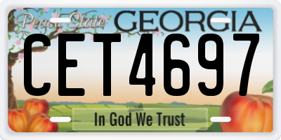 GA license plate CET4697
