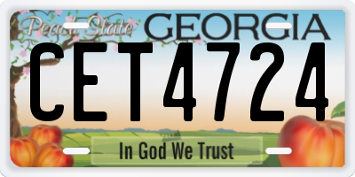 GA license plate CET4724