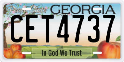 GA license plate CET4737