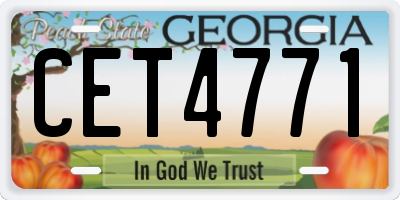 GA license plate CET4771