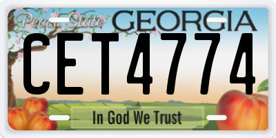 GA license plate CET4774