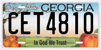 GA license plate CET4810