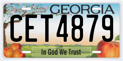 GA license plate CET4879