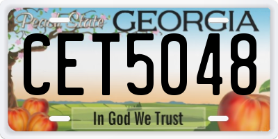 GA license plate CET5048