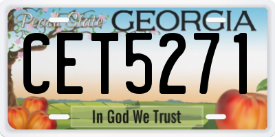 GA license plate CET5271