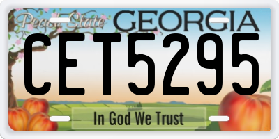 GA license plate CET5295