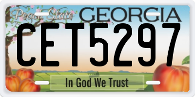 GA license plate CET5297