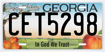 GA license plate CET5298