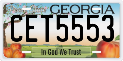 GA license plate CET5553