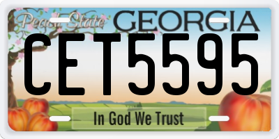 GA license plate CET5595