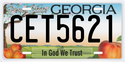 GA license plate CET5621