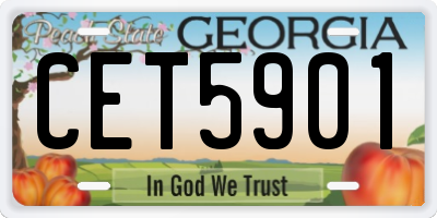 GA license plate CET5901