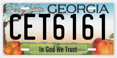 GA license plate CET6161