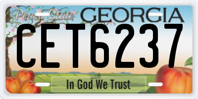 GA license plate CET6237
