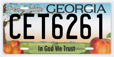 GA license plate CET6261