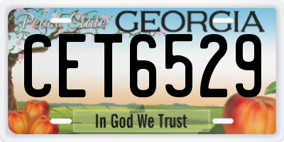 GA license plate CET6529