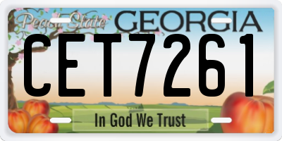 GA license plate CET7261