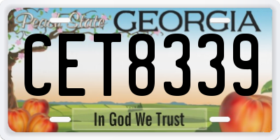 GA license plate CET8339